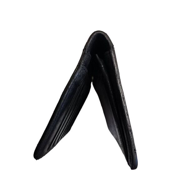 CHANEL black leather long bifold wallet on chain - Picture 5 of 8